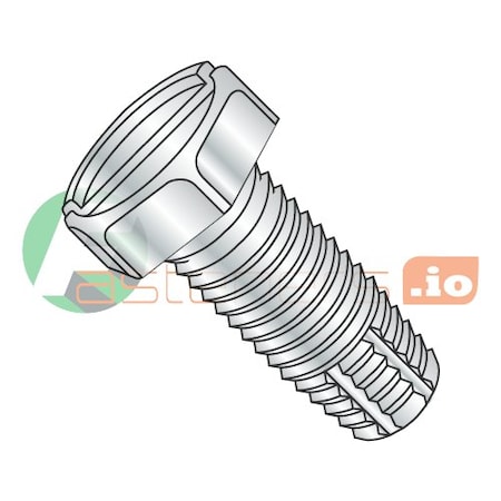 Newport Fasteners Thread Cutting Screw, #6-32 x 1/2 in, Zinc Plated Steel Hex Head Slotted Drive, 10000 PK 547074